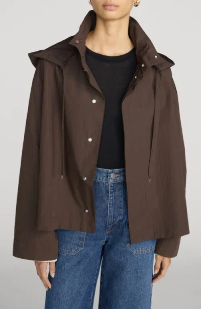 Frame The Cropped Canopy Jacket In Brown