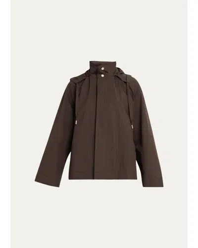Frame The Cropped Canopy Jacket In Ash Brown