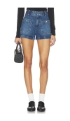 Frame Button-embellished Patch-pocket Shorts In Multi
