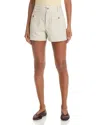 Frame The Cruise Striped Cotton Denim Shorts In Blue
