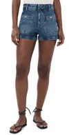 Frame Button-embellished Patch-pocket Shorts In Multi