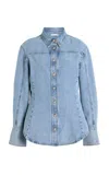 Frame The Curved Shirt In Light Wash