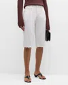 Frame High Waist Raw Hem Denim Shorts In Au Natural Clean