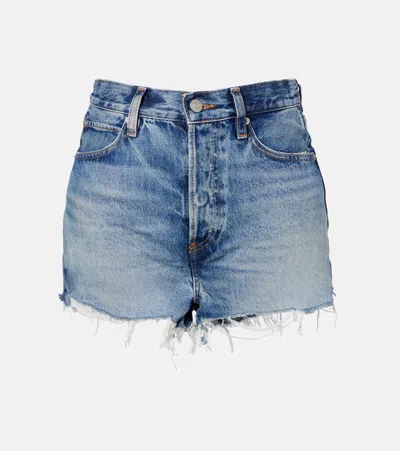 Frame The Dare Denim Shorts In Blue