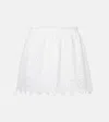 Frame The Deco Scalloped Broderie Anglaise Cotton-poplin Mini Skirt