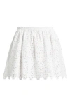 Frame The Deco Scalloped Broderie Anglaise Cotton-poplin Mini Skirt In White