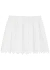 Frame The Deco Scalloped Broderie Anglaise Cotton-poplin Mini Skirt