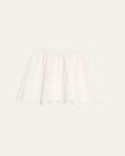 FRAME THE DECO EYELET MINI SKIRT