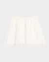 Frame The Deco Scalloped Broderie Anglaise Cotton-poplin Mini Skirt In White