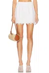 Frame The Deco Scalloped Broderie Anglaise Cotton-poplin Mini Skirt