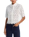 Frame The Deco Cotton Eyelet Button-up Shirt