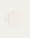 Frame The Deco Cotton Eyelet Button-up Shirt