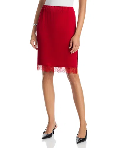 Frame The Delicate Lace Skirt In Red