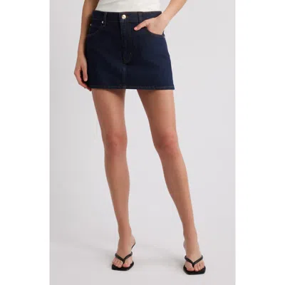 Frame The Mini Skirt Rinse In Blue