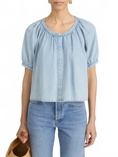 Frame The Denim Resort Shirt In Haven In Blue