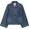 Frame The Denim Swing Jacket In Blue