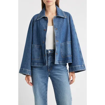 Frame The Denim Swing Jacket In Blue
