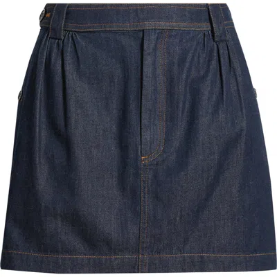 Frame The Denim Utility Miniskirt In Black
