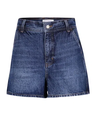 Frame The Dockside Denim Shorts In Blue