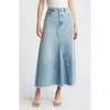 Frame The Dorothy Denim Maxi Skirt In August