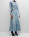 Frame The Dorothy Denim Maxi Skirt In August