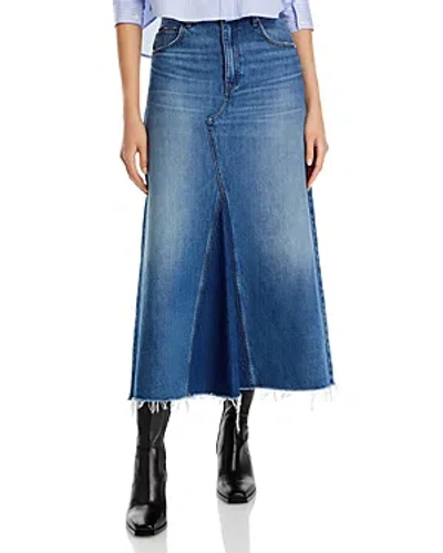 Frame Belt Loop Belt Skirt In Blue