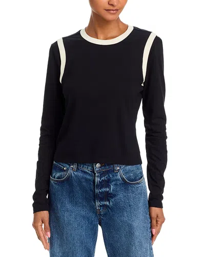 Frame The Double Armhole Top In Black