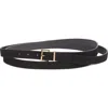 Frame The Double Wrap Leather Belt In Black