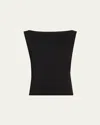 Frame The Drape Crepe-jersey Tank In Black