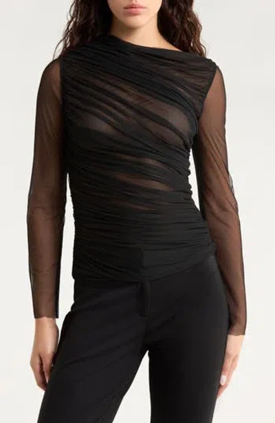 Frame The Draped Top In Animal Print