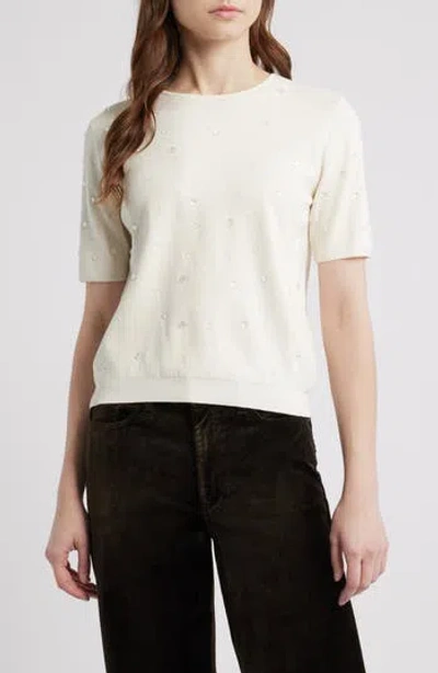 Frame The Droplet Silk & Cotton Sweater In White