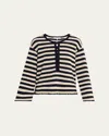 Frame The Easy Captain Pullover In Multi