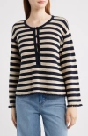 Frame The Easy Captain Stripe Sweater In Multi