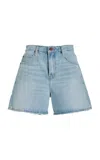 Frame The Trouser Short Denim Bermuda Shorts In Blue