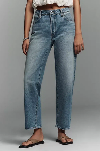 Frame The Essential High-rise Straight-leg Jeans In Blue
