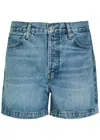 Frame Womens Tempo The Everyday High-rise Denim Shorts In Blue