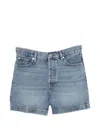 Frame Womens Tempo The Everyday High-rise Denim Shorts In Blue