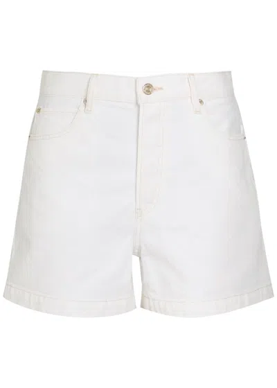 Frame Womens Au Natural Clean The Everyday High-rise Denim Shorts In White