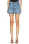Frame Womens Tempo The Everyday High-rise Denim Shorts In Blue