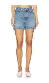 Frame Womens Tempo The Everyday High-rise Denim Shorts In Blue