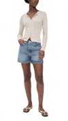 Frame Womens Tempo The Everyday High-rise Denim Shorts In Neutral