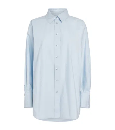 Frame The Exaggerated Oversized Shirt In Blue