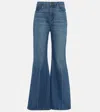 Frame + Net Sustain The Extreme High-rise Flared Jeans In Blue