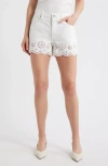 Frame The Eyelet Hang Short Long In White In White