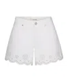 Frame The Eyelet Hang Short Long In White In White