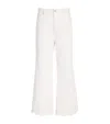 Frame The Eyelet Flare Embroidered Flared-leg Jeans In White