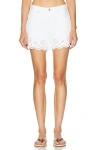 Frame The Eyelet Hang Short Long In White In White