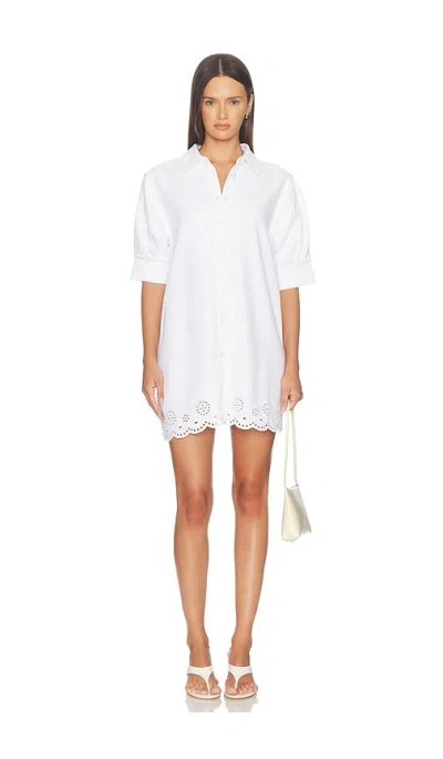 Frame The Eyelet Play Dress In White