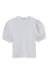 Frame Denim The Lace Sleeve Shirt In White