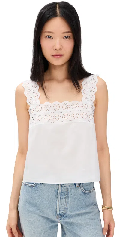 Frame The Eyelet Tank White